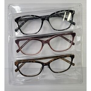 Design Optics by Foster Grant Fashion Reading Glasses 3-Pack +2.00 NEW